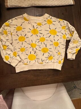 Bobo Choses Kids Sunshine Print Crew Sweatshirt Cotton S 6-7 Lounge Play Clothes